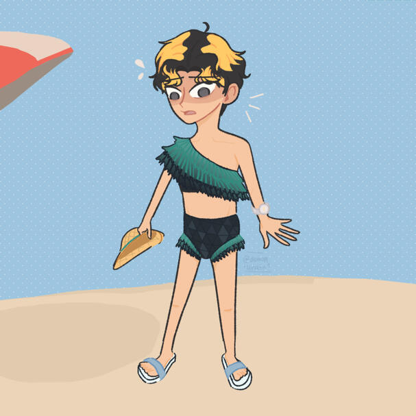2/2021: Barbatos swimwear (swimwear design made by @/crystalmoola on Twitter)